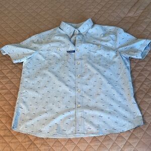 Southern Tide Light Blue Patterned Casual Shirt